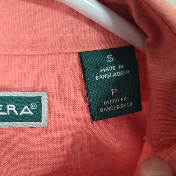 Cubavera Coral Short Sleeve Men's Top Sz S - Picture 3 of 4